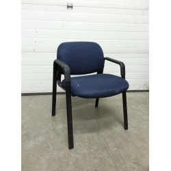 Globe Blue Guest Side Chair w Arms